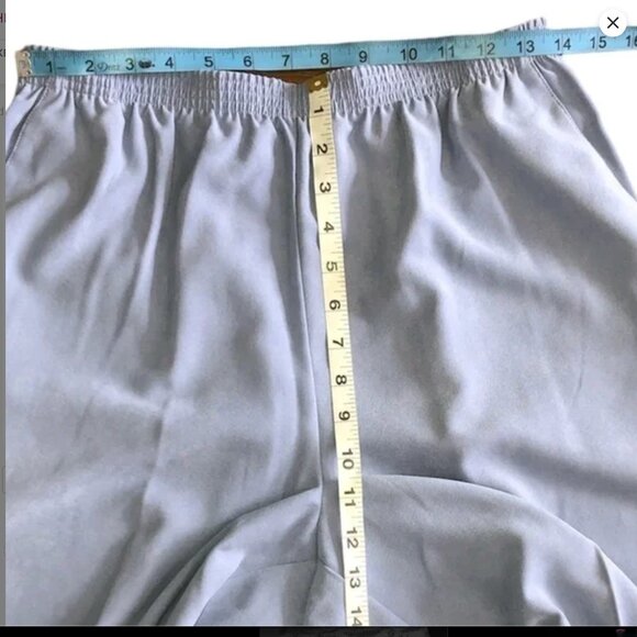 ALFRED DUNNER Pants(2) Women's Size 12 Pink Blue High Waist Faux Suede Pull-On - Picture 13 of 16